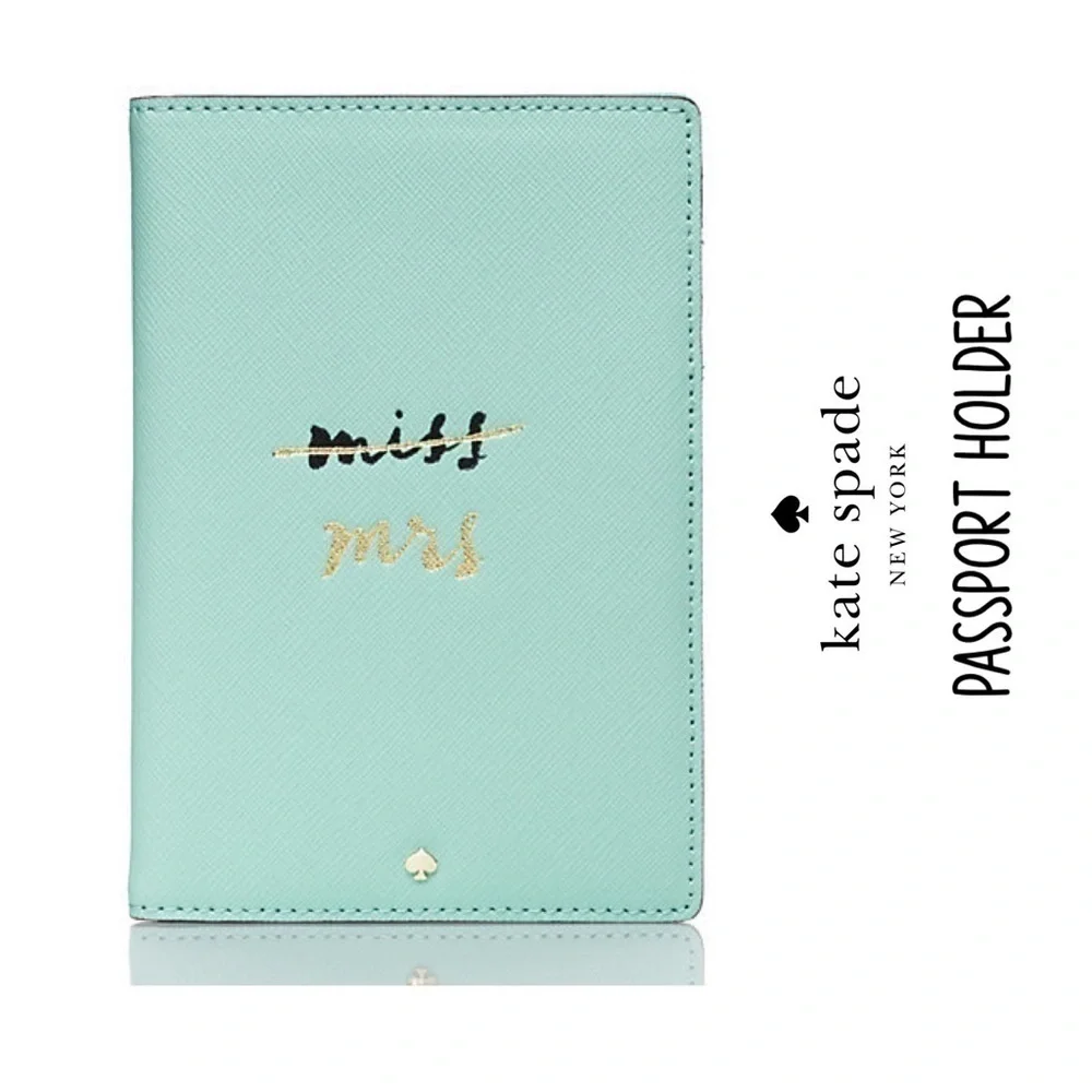Kate Spade Miss Mrs Passport Holder Wedding Belles Engagement Wallet NWT